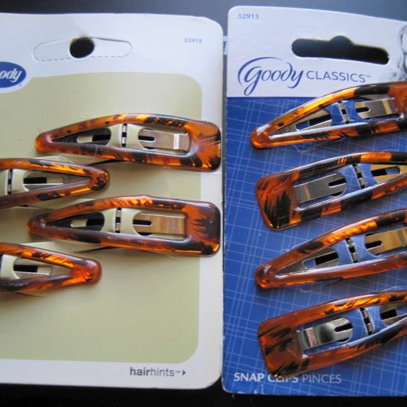 8 Goody Julia Snap Hair Clips Striped Gelly Epoxy Covered Leopard Spots Wild - Picture 5 of 10